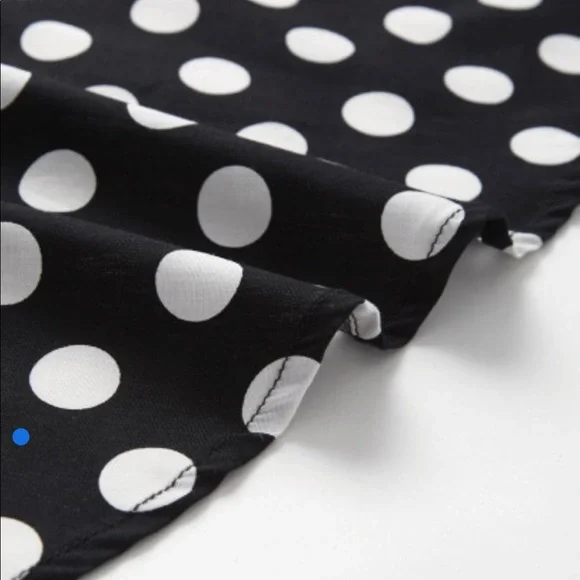 Knot Front Cold Shoulder Polka Dot Dress - Picture 6 of 8